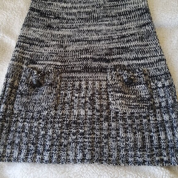 Black Gray Knit Sweater Bodycon dress - Picture 6 of 10